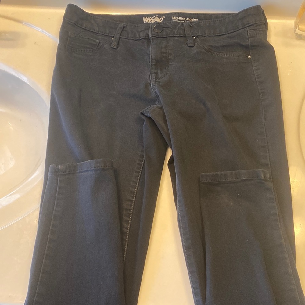 Mid-Rise Jeggings, Black, Skinny.
